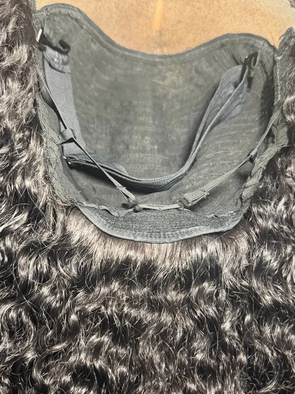 Black Curly HD lace glueless closure wig